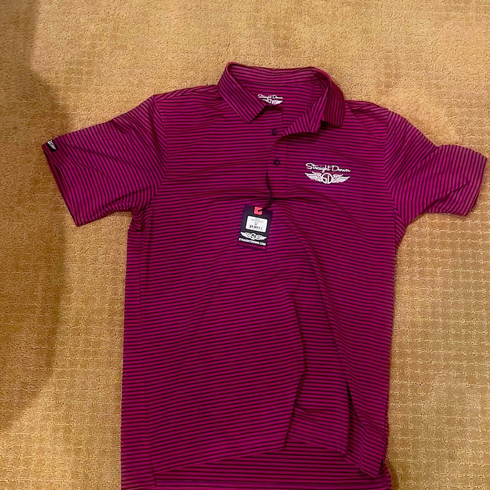 NEW straight down golf polo medium